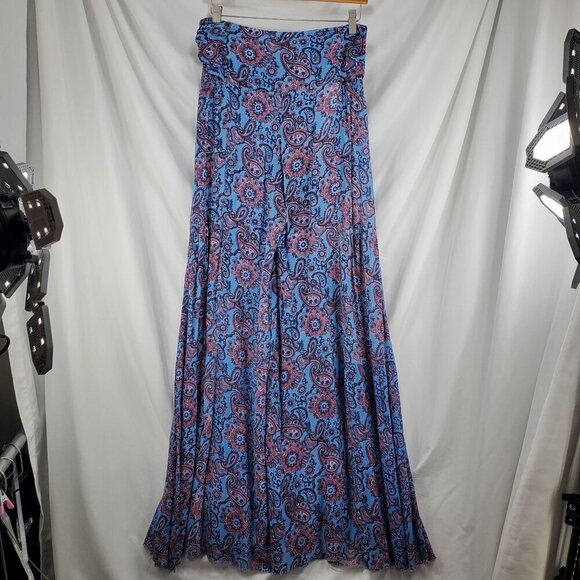 Free People Women's Multicolor Palazzo Pants Paisley Wide-Leg Size Small (C-6) - Picture 3 of 12